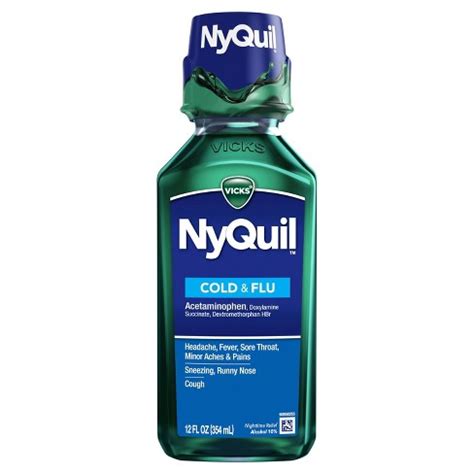 vicks nyquil cold flu relief liquid acetaminophen  fl oz target