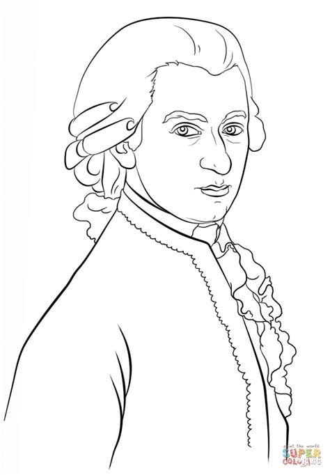 mozart coloring page  printable coloring pages  coloring