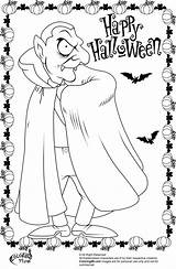 Dracula Coloring Pages Halloween Vampire Scary Getcolorings Color Printable Quite sketch template