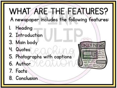 features   newspaper report powerpoint guided teaching