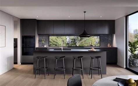 dark gray kitchen