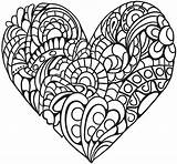 Coloring Heart Pages Flames Getdrawings sketch template