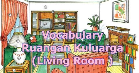 belajar bahasa inggris  vocabulary ruangan kuluargaliving room