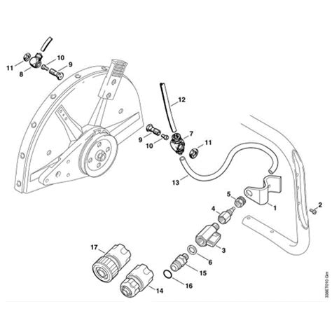 stihl ts  disc cutter ts parts diagram  water attachment  illustration