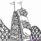 Coaster Coasters Dragoart Achtbaan Amusement Assignment Ferris Imgarcade 출처 sketch template