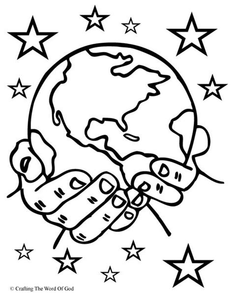 god  creator coloring page crafting  word  god