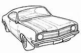 Drawing Car Muscle Holden 1969 Utes Monaro Lovers Camaro Coloring Pages Clipart Clip Dream Horn Designs sketch template