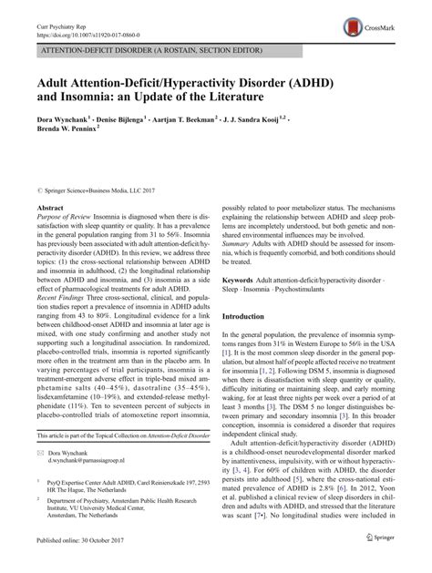 pdf adult attention deficit hyperactivity disorder adhd