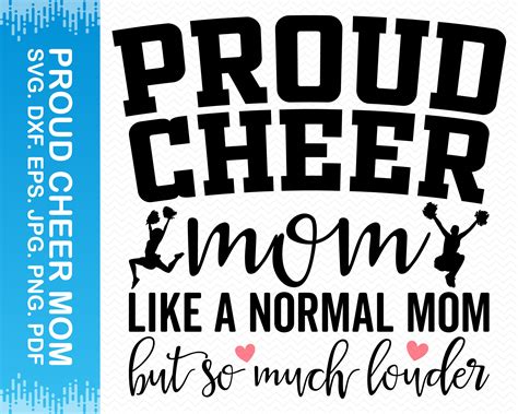 Proud Cheer Mom Like A Normal Mom But So Much Louder Svg Etsy