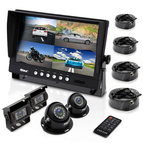 pyle plcmtr mobile video surveillance system weatherproof rearview backup  dash cam