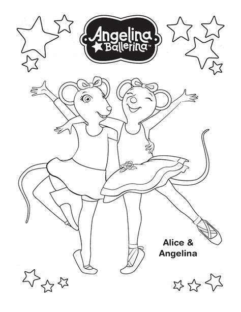 angelina ballerina coloring pages