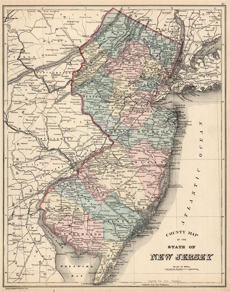 jersey map  counties images   finder