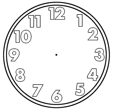 analog clock face template clipart