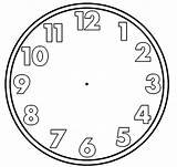 Clock Face Printable Analog Clipart sketch template