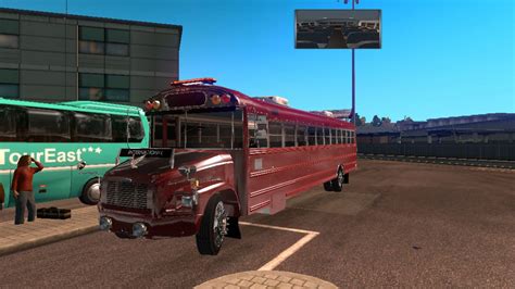 school bus freightliner  beta american truck bus mod ats mod