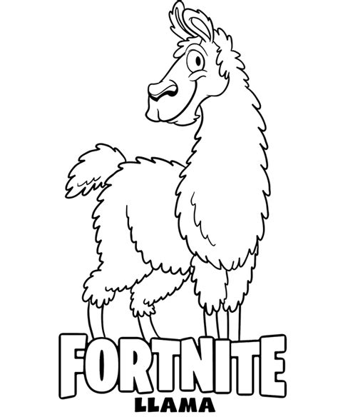 fortnite battle royale llama coloring page coloring home