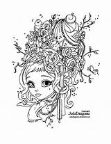 Jadedragonne Lineart Coloring Maid Zen Extras Adulte Numerique Dibujos sketch template