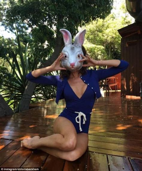 victoria beckham celebrates easter in busty leotard daily mail online
