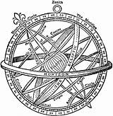Sundial Compass Sphere Armillary Armilla Scienza Copernicus Astrolabe Ancient Astronomical Astrolab Fisiche Scienze Astrological Armillare Sfera Scoperte Tatouage Astronomia sketch template