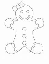 Gingerbread Girl Coloring Pages Printable Smile Color Getcolorings sketch template