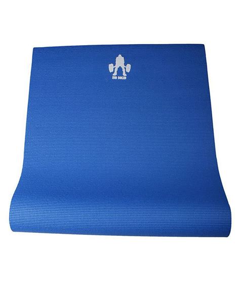 iso solid blue yoga mat mm  net bag buy    price  snapdeal