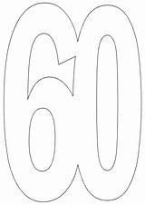 60th Anniversaire Chiffre Verjaardags Kaart1 Verob Letras Numeros Wishes Kaartjies sketch template