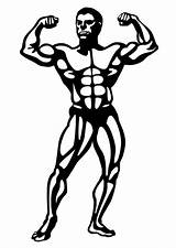 Culturismo Malvorlage Bodybuilding Ausmalbilder Grandes Borders Educima sketch template