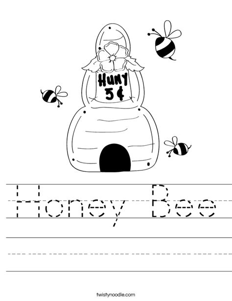 honey bee worksheet twisty noodle
