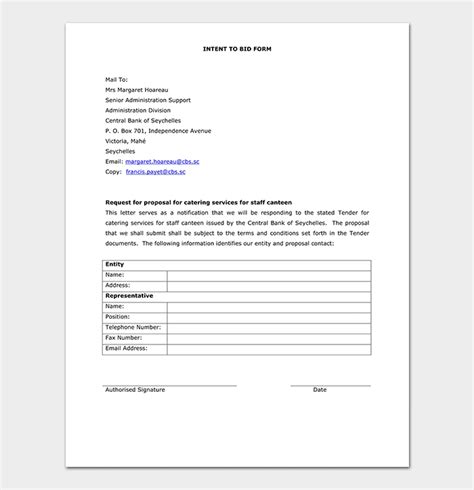 sample catering request letter