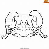 Pokemon Supercolored Krabby Ausmalbild Neuinterpretation Charaktere sketch template