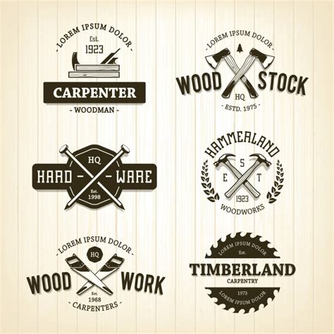 vector wood logo template