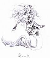 Mermaids Siren Sirene sketch template