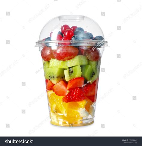 fruit salad plastic cup shutterstock