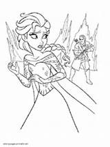Coloring Pages Printable Frozen Elsa Anna Print Girls Disney sketch template