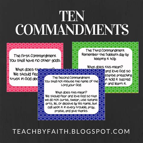 teach  faith  tpt product  ten commandments