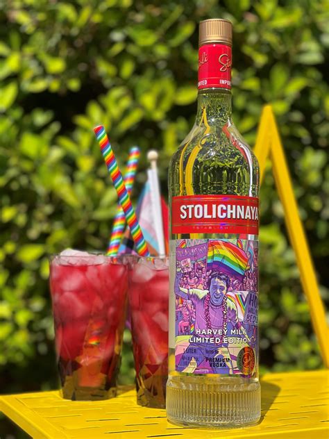 stoli vodka celebrates pride   harvey milk global collectors edition bottle
