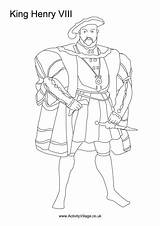 Henry Viii Colouring Pages Tudor Coloring Kings Queens Colour Vii History King Outline Tudors England Activityvillage Print Monarchs English People sketch template