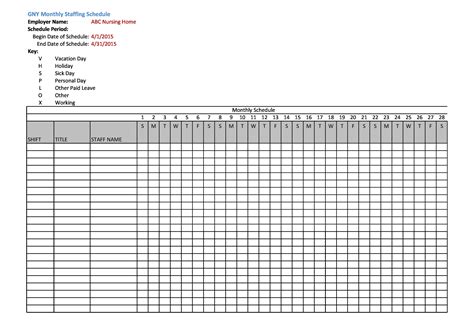 printable employee schedule template  printable templates riset
