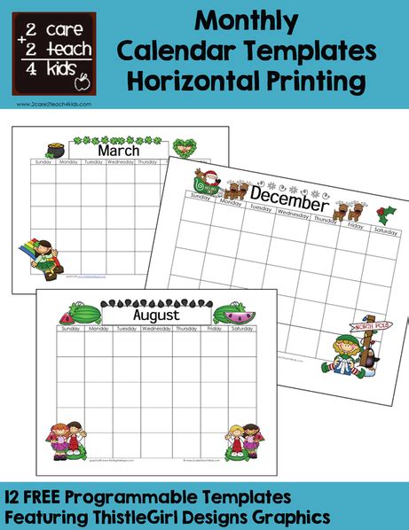 preschool calendar template master template