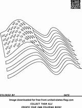 Flag Coloring American Usa Waving Pages Getdrawings Getcolorings sketch template