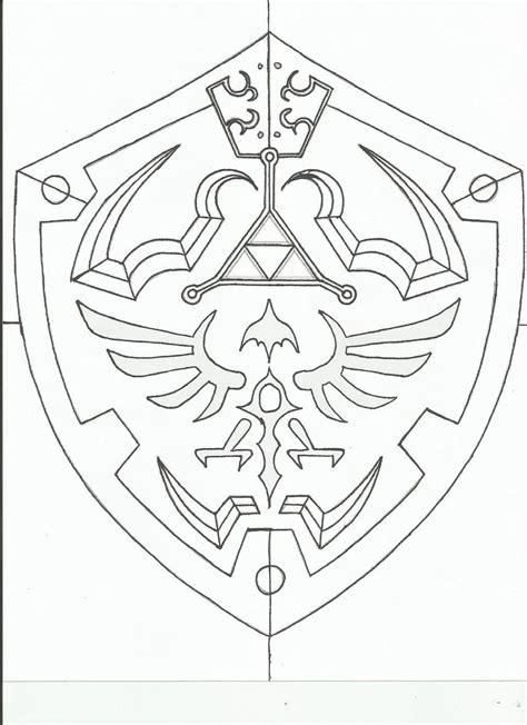 hylian shield template  revandarque  deviantart zelda tattoo