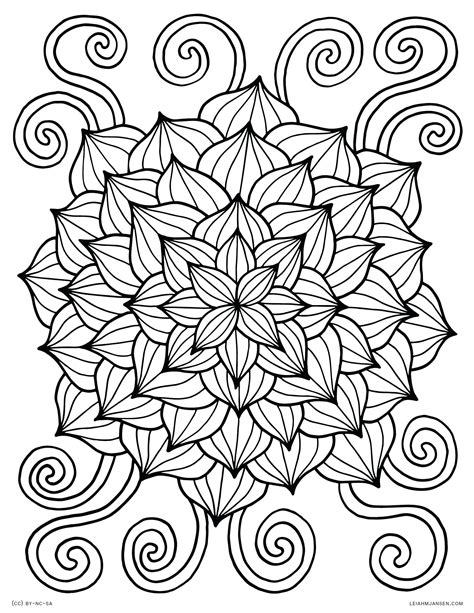 abstract flowers coloring pages  getcoloringscom  printable