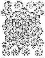 Coloring Abstract Pages Flowers Printable Awesome Flower Color Getcolorings Print sketch template