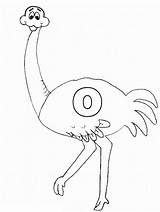 Ostrich Drawing Coloring Kids Print Color Getcolorings Luna Size Getdrawings sketch template