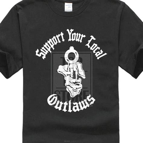 Outlaws Mc Shirt Support Your Local Outlaws Black Men And Women T Shirt S