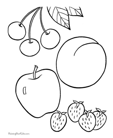 fruit picture  print  color fruit coloring pages fruit