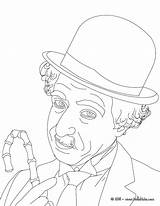Chaplin Charlot Retrato Hellokids Colorier Britse Kleurplaten Beroemdheden Printen Komiek Pessoas sketch template