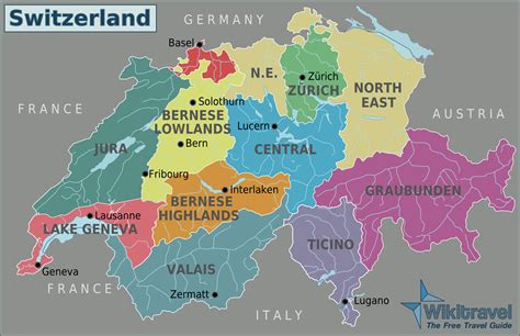landkarte schweiz karte regionen englisch weltkartecom karten