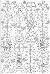 Coloring Pages Scandinavian Sheets Adult Colorear Book Para Printable Patterns Colouring Print Folk Color Mandalas Bordado Embroidery Flowers Books Adultos sketch template