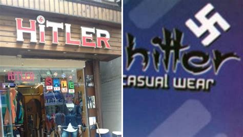 clothes shop named after adolf hitler in cairo egypt with swastika